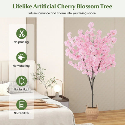 190cm Tall Artificial Cherry Blossom Tree Faux Floral Plant 1170 Flowers Corbycart