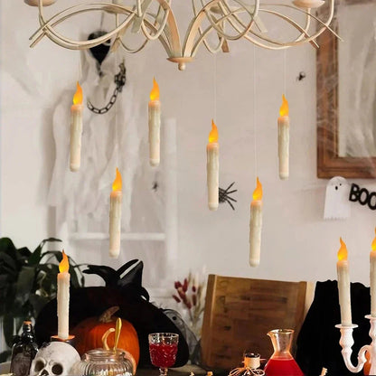 12PCS Floating Candles Halloween Hanging Harry Potter LED Candles Warm White CorbyCart