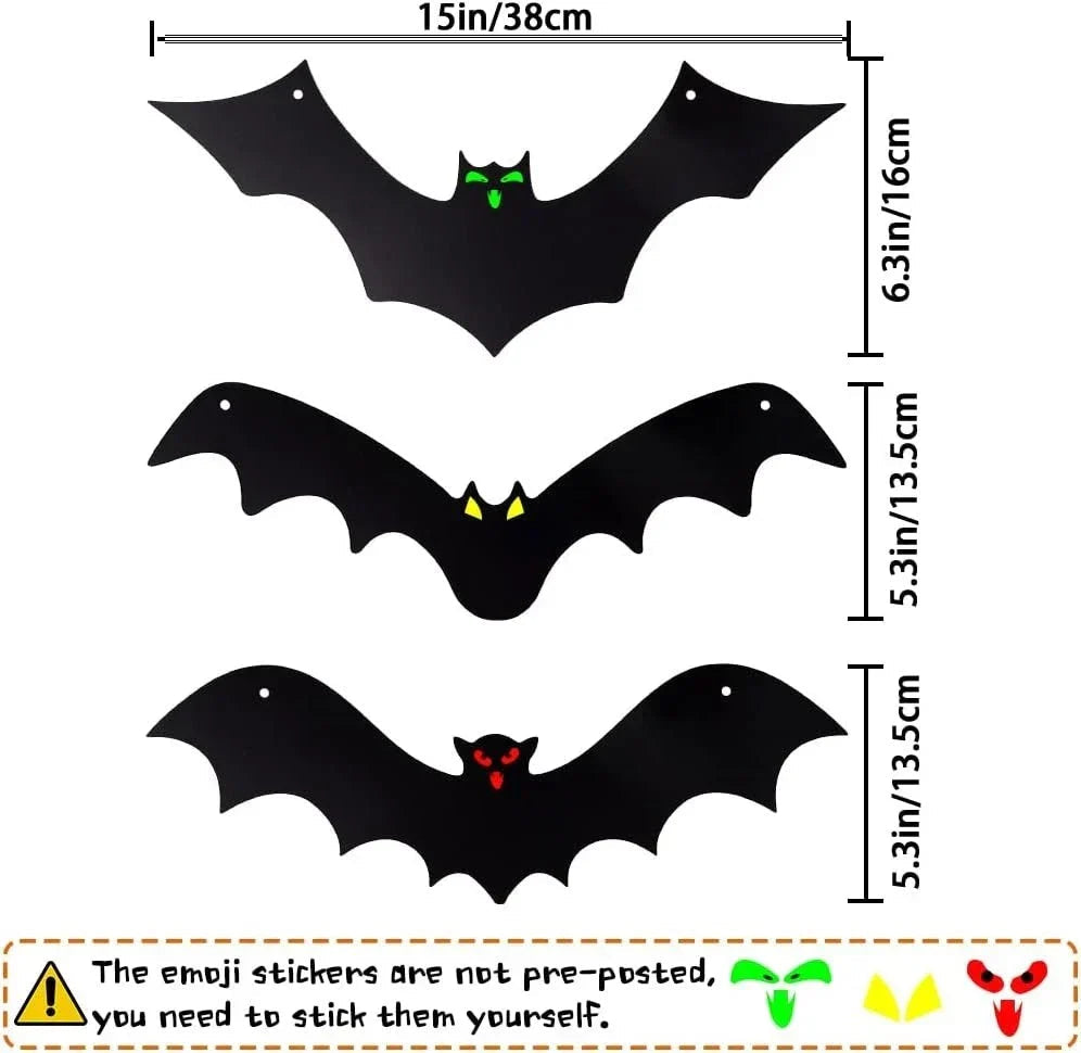 12PCS Halloween Hanging Bats, Halloween Flying Bat Hanging Decorations CorbyCart