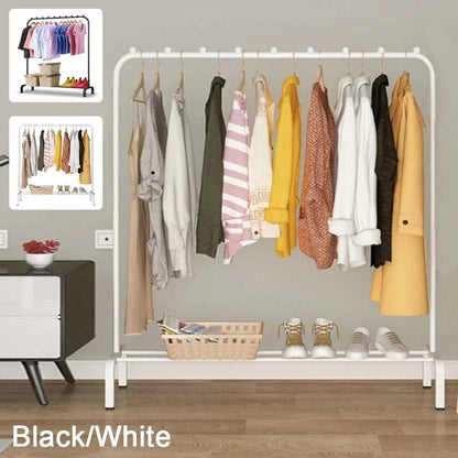 Heavy Duty Metal Clothes Rail Rack Garment Hanging Display Stand Storage Shelf CorbyCart