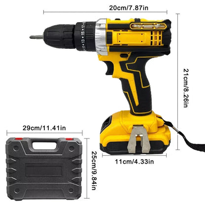 2 Battery 21V Cordless Drill Combi Driver High Power Electric Screwdriver Set UK CorbyCart