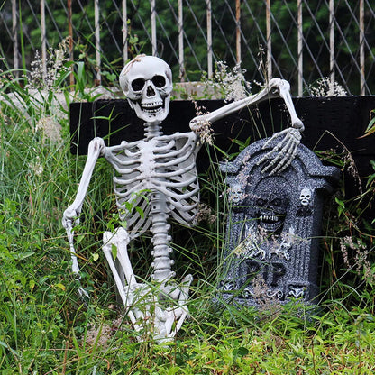 170cm Full Life Size Halloween Hanging Human Skeleton Bones Posable Skull Party CorbyCart