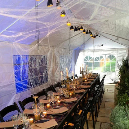 3x6M Gazebo Marquee Party Tent With 6 Sides Garden Patio Outdoor Canopy White UK