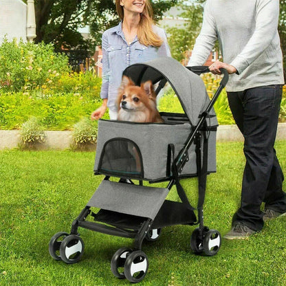 XXL Pet Stroller Pram Dog Carrier Trailer Stroller Travel Walk Carrier Load 30kg Corbycart