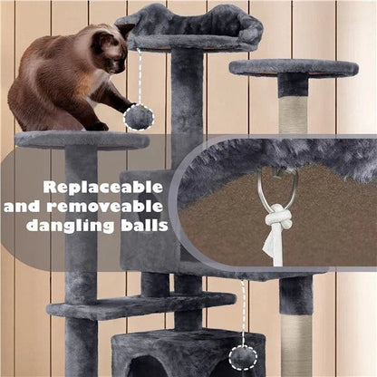 Cat Tree Cat Tower Cat Condo with Scratching Posts & Ladder for Cats Kittens Corbycart