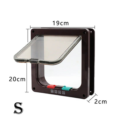 4 way Pet Door Locking Large Extra Large Dog Cat Flap Magnetic Door Frame Corbycart