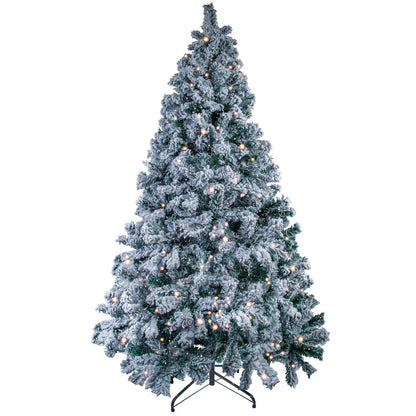 5/6FT Snow Flocked Christmas Tree Bushy Branch Xmas Home Decoration In&Outdoor CorbyCart