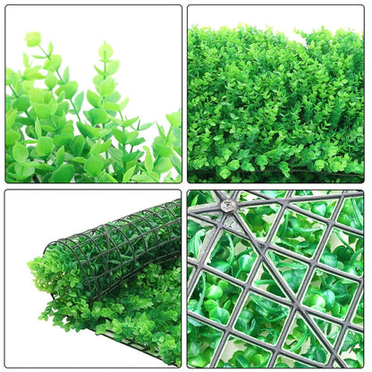 6X Artificial Plant Fence Greenery Wall Hedge Grass Mat Foliage Screen Panels UK Corbycart