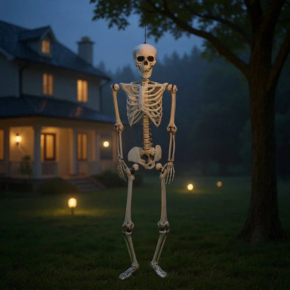 170cm Full Life Size Halloween Hanging Human Skeleton Bones Posable Skull Party CorbyCart