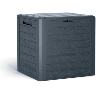 140L Anthracite Garden Storage Box Corbycart