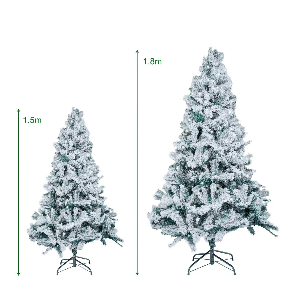 5/6FT Snow Flocked Christmas Tree Bushy Branch Xmas Home Decoration In&Outdoor CorbyCart