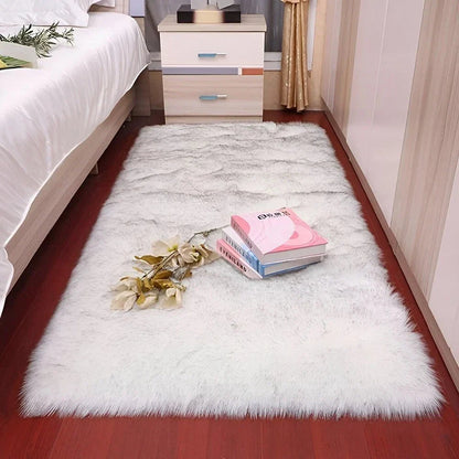 Faux Fur Sheepskin Fluffy Rug Soft LivingRoom Bedroom Rectangle Carpet Floor Mat CorbyCart