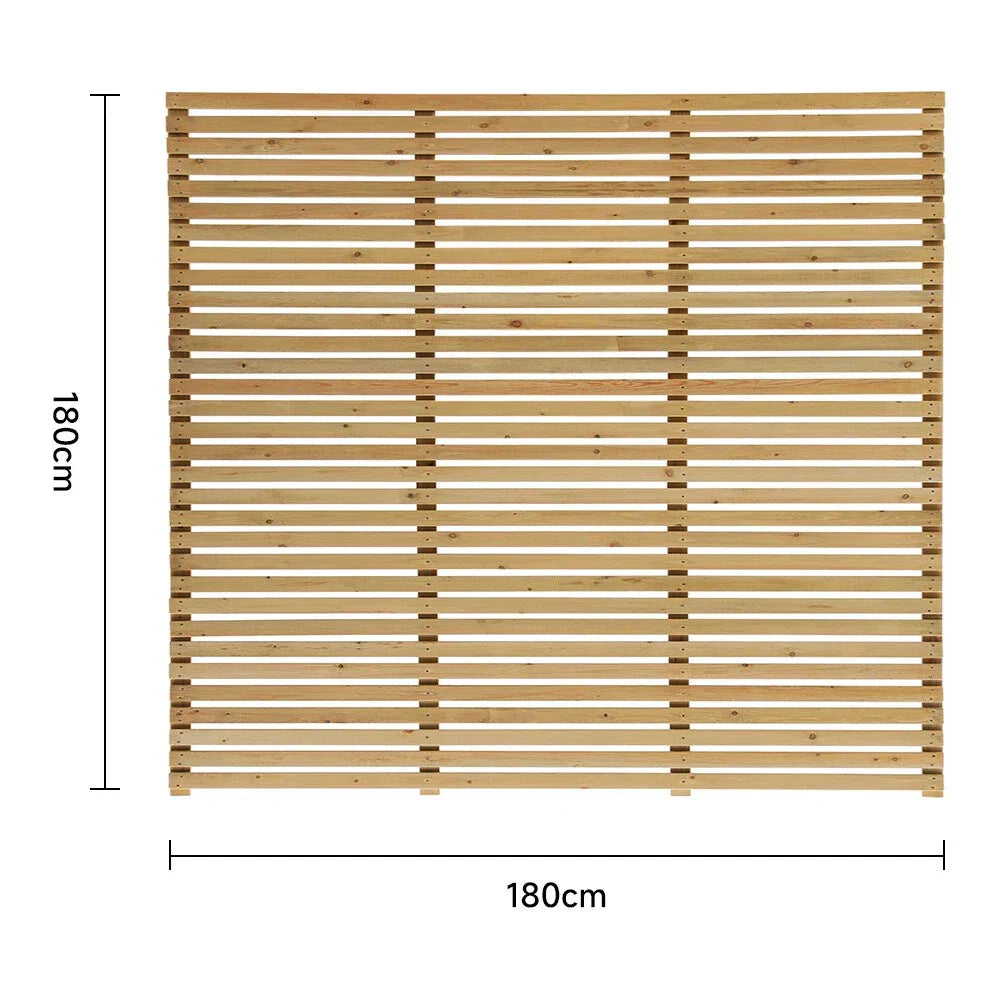 6ft Contemporary Slatted Rough Sawn Treated Fence Panel Corbycart