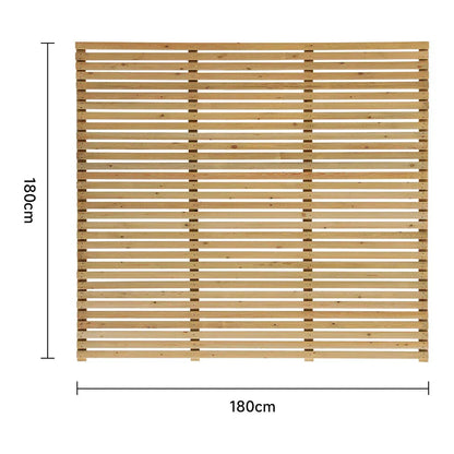 6ft Contemporary Slatted Rough Sawn Treated Fence Panel Corbycart