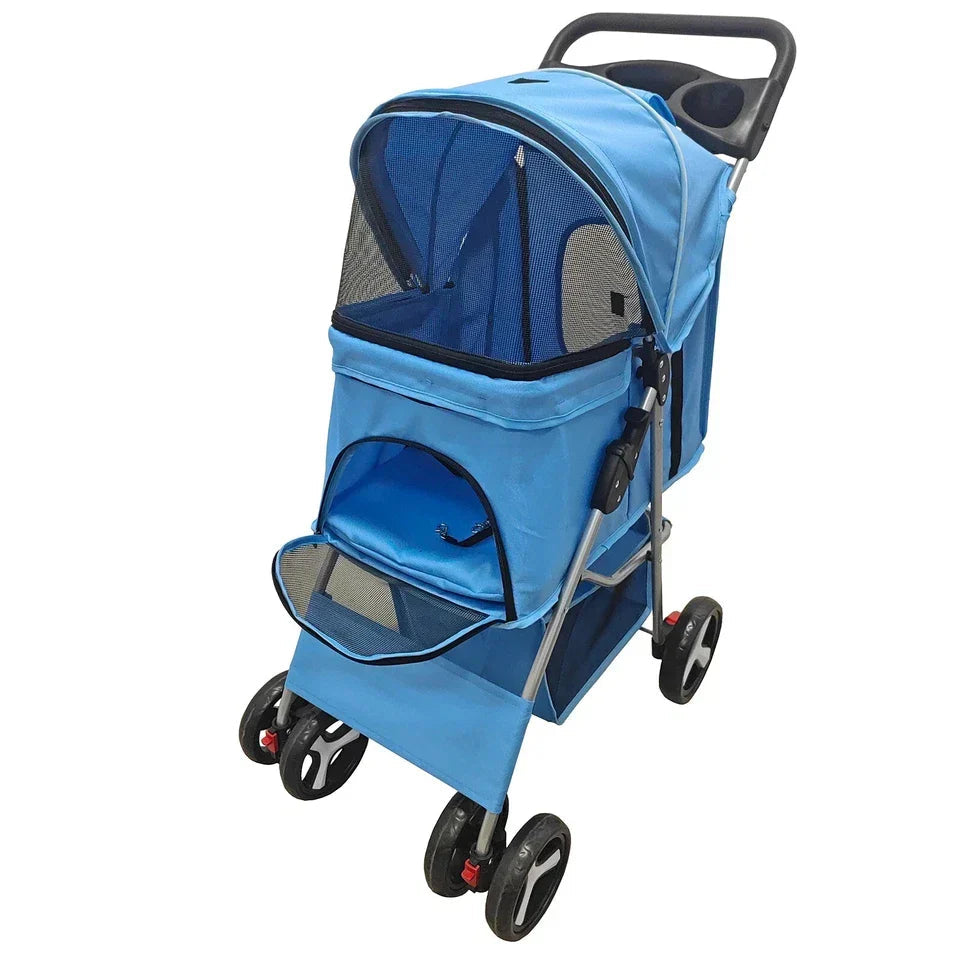 Pet Stroller Dog Cat Puppy Pram Pushchair Travel Cart Jogging Buggy Carrier Corbycart