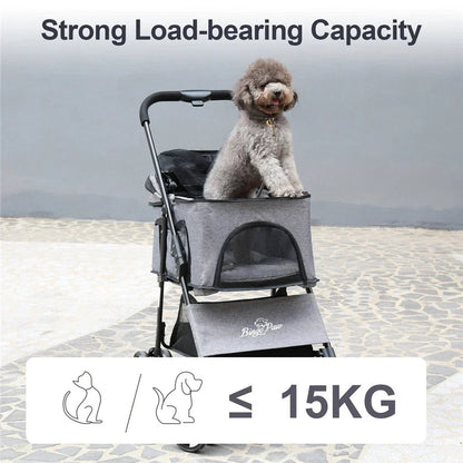 XXL Pet Stroller Pram Dog Carrier Trailer Stroller Travel Walk Carrier Load 30kg Corbycart