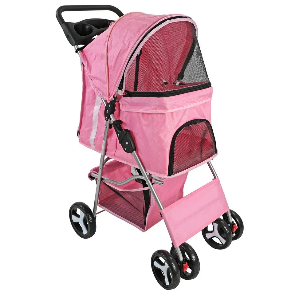 Pet Stroller Dog Cat Puppy Pram Pushchair Travel Cart Jogging Buggy Carrier Corbycart