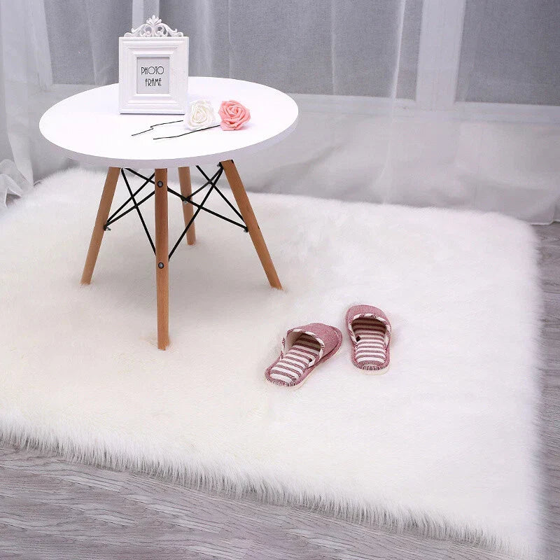 Faux Fur Sheepskin Fluffy Rug Soft LivingRoom Bedroom Rectangle Carpet Floor Mat CorbyCart