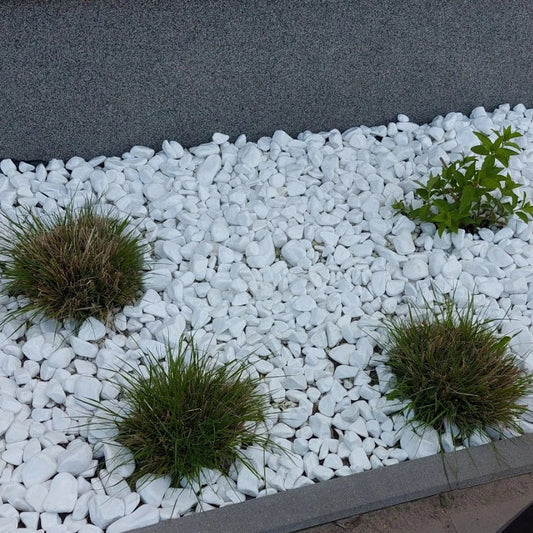 Decorative MARBLE EXTRA WHITE Stones / Pebbles HOME & GARDEN AQUARIUM 20-70 mm Corbycart