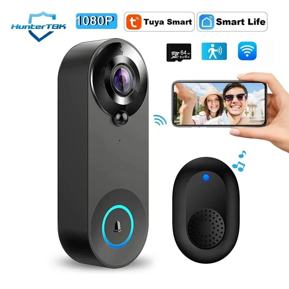 1080P Wireless Video Doorbell with Two - Way Audio Motion Detect & Night Vision HD CorbyCart