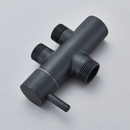 Black Exposed Bathroom Shower Twin Head Large Bar Set Square Valve Rail Hose Tap CorbyCart
