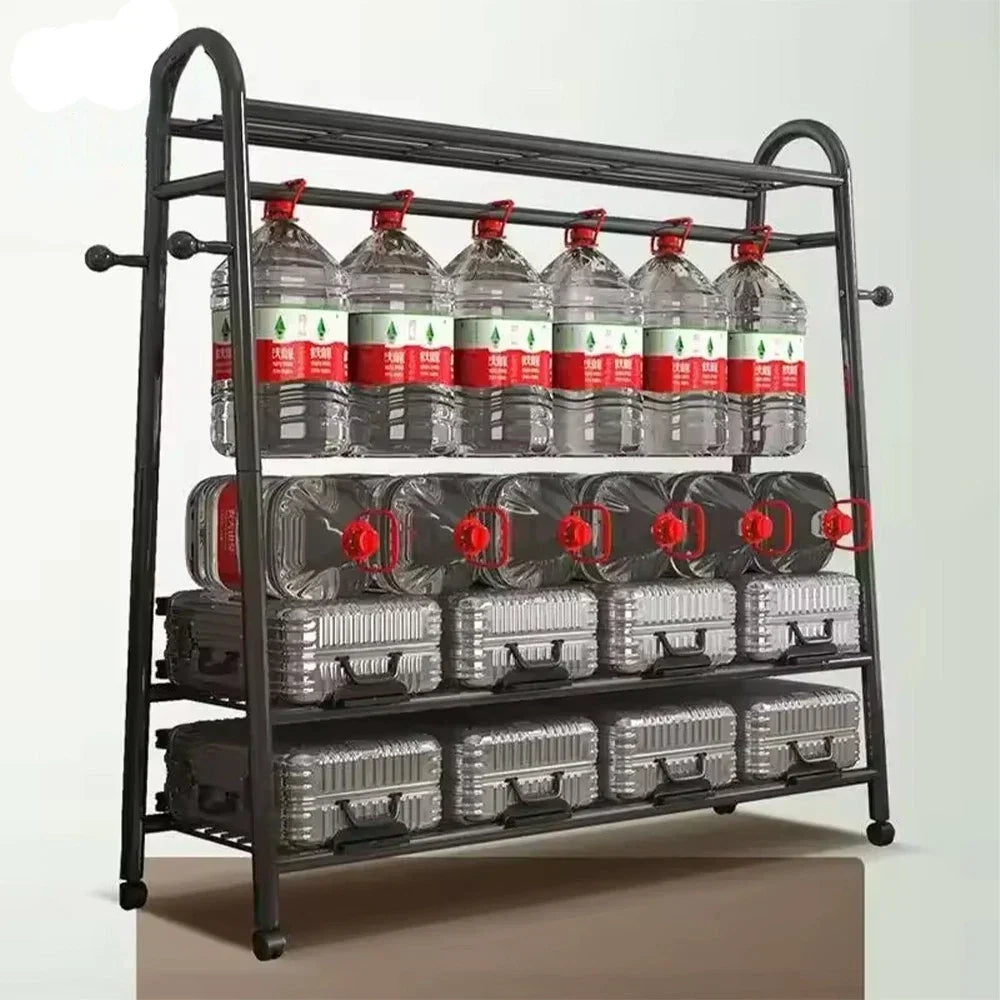 Heavy Duty Double Clothes Rail Rack Garment Hanging Stand Open Wardrobe Shelf CorbyCart