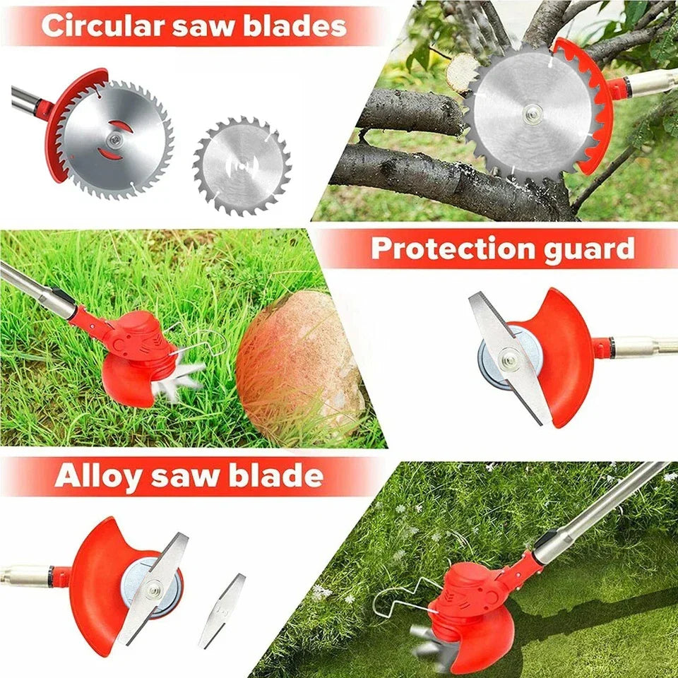 3-in-1 Cordless Strimmer Grass Trimmer Cutter Garden Lawn Edger + 2x 12V Battery CorbyCart
