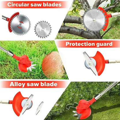 3-in-1 Cordless Strimmer Grass Trimmer Cutter Garden Lawn Edger + 2x 12V Battery CorbyCart