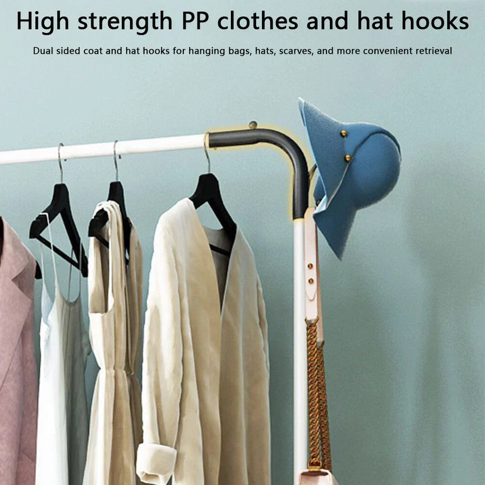Heavy Duty Metal Clothes Rack Single Rail Garment Dress Indoor CorbyCart