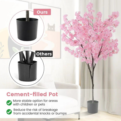 190cm Tall Artificial Cherry Blossom Tree Faux Floral Plant 1170 Flowers Corbycart