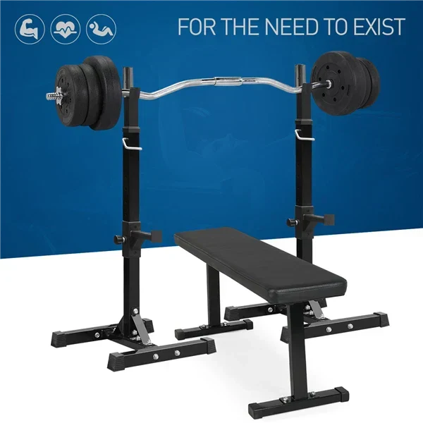 Squat Racks Barbell Rack Stand Adjustable Olympic Weight Bench Press Home Gym CorbyCart