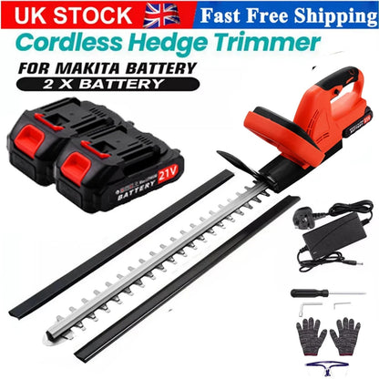 Brushless Cordless Hedge Trimmer Tree Branch Cutter Tool with 2Battery & Charger CorbyCart