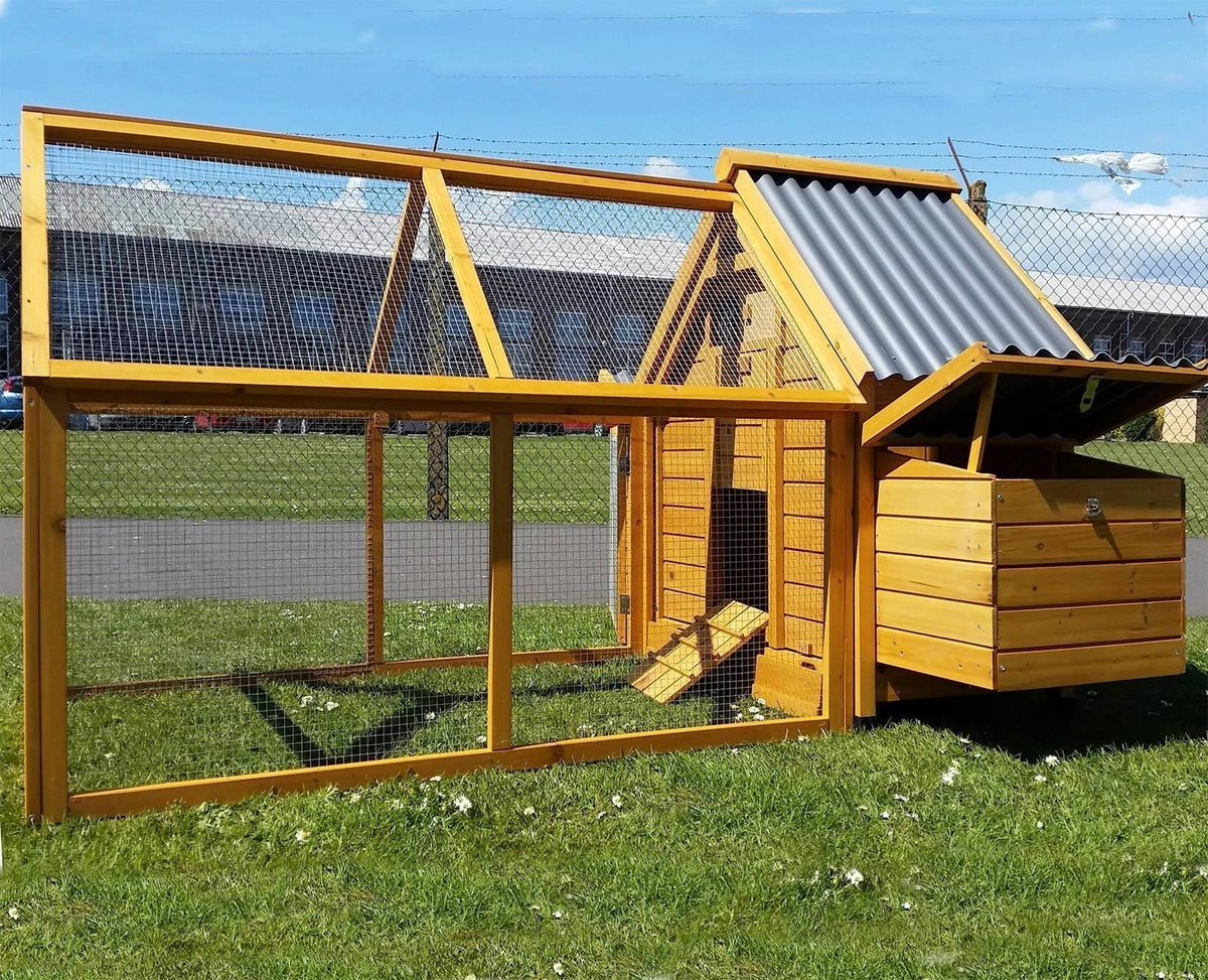 CHICKEN COOP HEN HOUSE POULTRY NEST BOX COOPS RABBIT HUTCH PLASTIC PLUS RUN CorbyCart