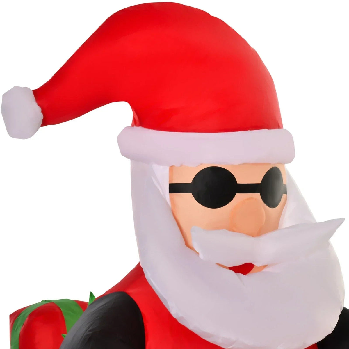 5.5ft Inflatable Santa Claus Riding Motorcycle Christmas Decoration w/ LED Light CorbyCart