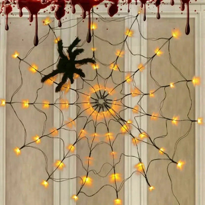 100cm LED Light Halloween Decoration Giant Spider Web Party Props Outdoor Decor CorbyCart
