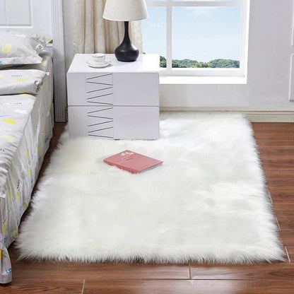 Faux Fur Sheepskin Fluffy Rug Soft LivingRoom Bedroom Rectangle Carpet Floor Mat CorbyCart