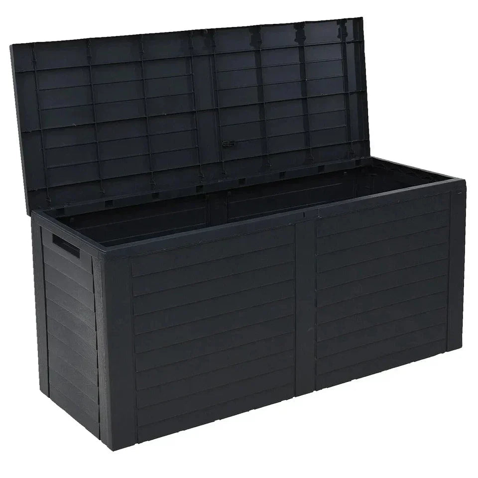 240L Large Outdoor Storage Box Garden Patio Plastic Chest Lid Container Corbycart