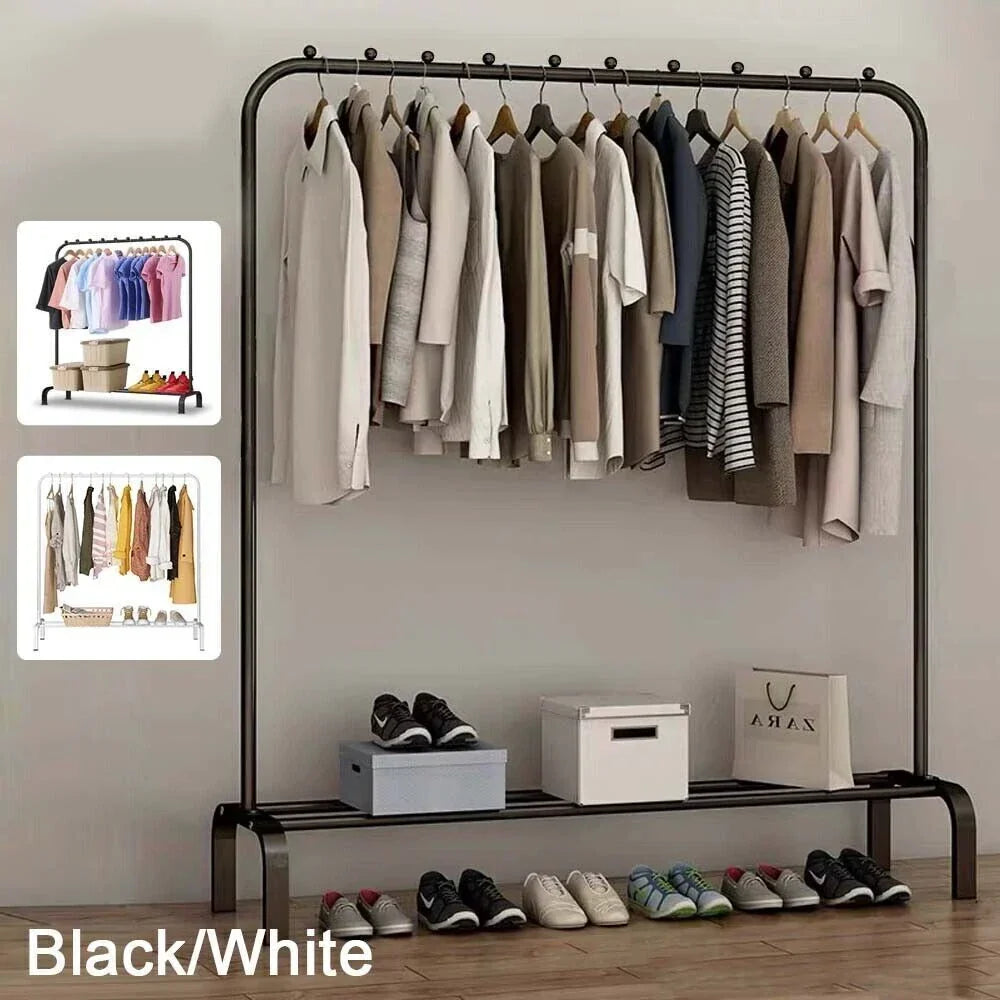 Heavy Duty Metal Clothes Rail Rack Garment Hanging Display Stand Storage Shelf CorbyCart