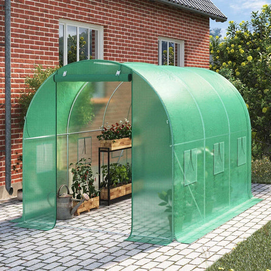 Walk-in Greenhouse Galvanised Frame Polly Tunnel Patio Garden Outdoor Polytunnel Corbycart
