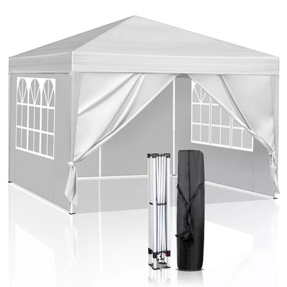 3x3M Heavy Duty Gazebo Marquee Popup Water- proof Garden Party Tent 4 WallSides