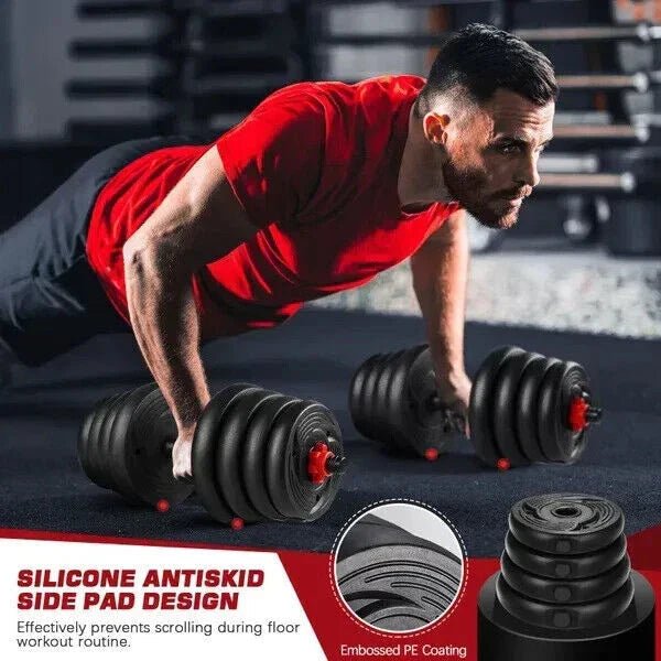 20kg Dumbbells Barbell Set with Connecting Rod CorbyCart