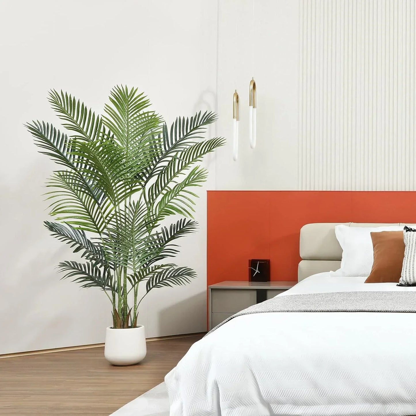 Artificial Areca Palm Tree Natural Looking Faux Plant in Pot