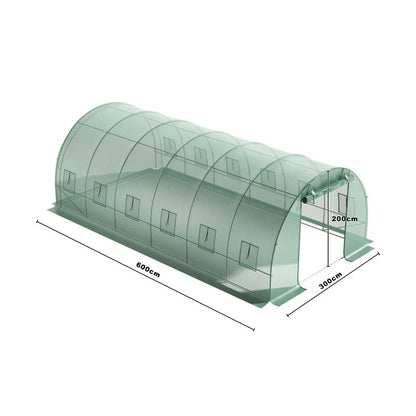 Walk-in Greenhouse Galvanised Frame Polly Tunnel Patio Garden Outdoor Polytunnel