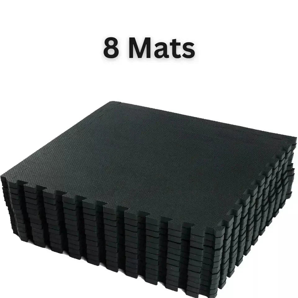 Yoga Tiles Mat Gym Thick Flooring Interlocking Floor Mats Soft Foam 60x60cm CorbyCart