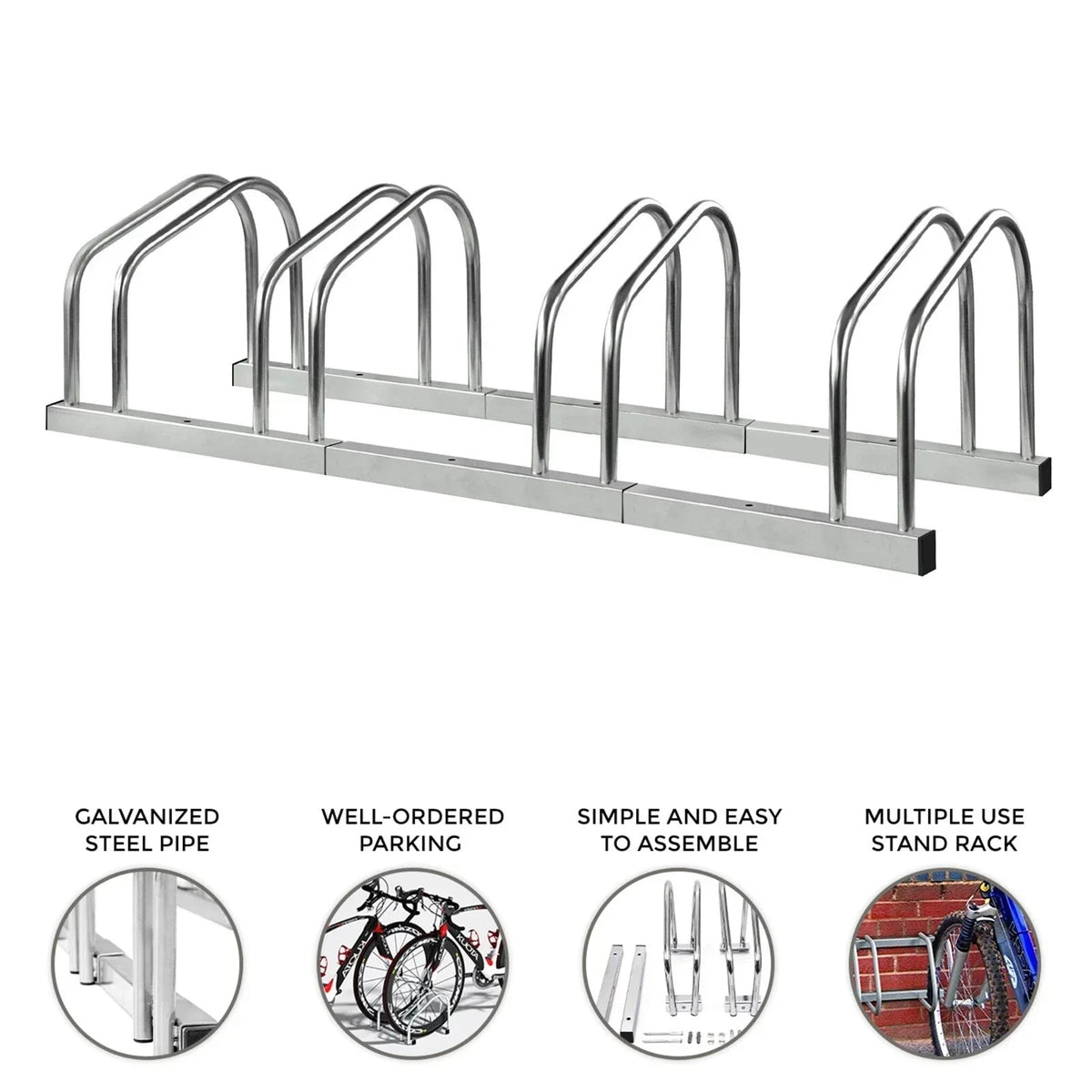 BIKE STAND RACK FOR BICYCLE PARKING STAND FLOOR WALL MOUNT INDOOR OUTDOOR NEW Corbycart