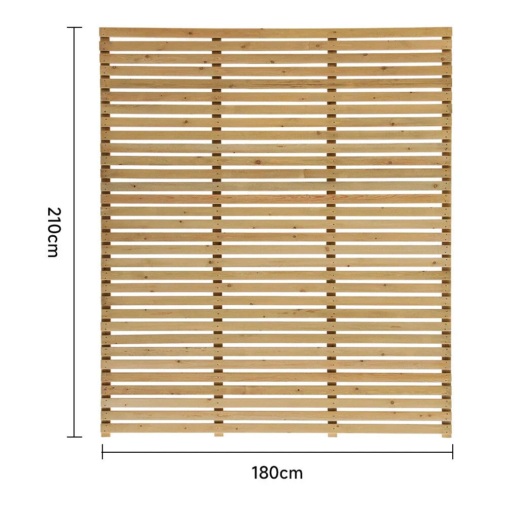 6ft Contemporary Slatted Rough Sawn Treated Fence Panel Corbycart