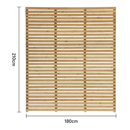 6ft Contemporary Slatted Rough Sawn Treated Fence Panel Corbycart