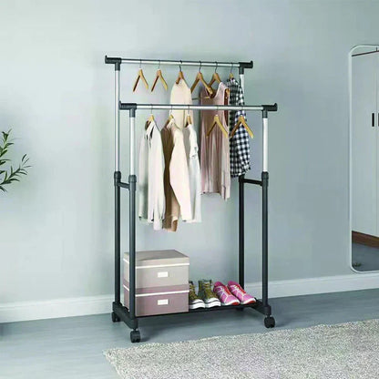 Metal Clothes Rail Storage Garment Shelf Hanging Display Stand Rack CorbyCart