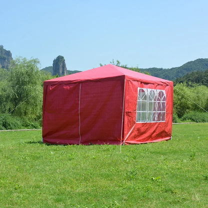 3x3m Waterproof Garden Outdoor PE Gazebo Marquee Canopy Party Tent