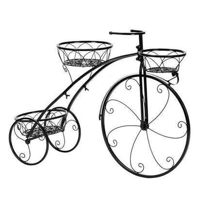 Bicycle Planter Metal Plant Stand Garden Bike Flower Pot Cart Holder Basket Deco Corbycart